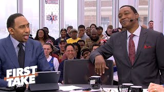 Download the video "Isiah Thomas gets booed by the First Take crowd for his Bulls-Pistons take"