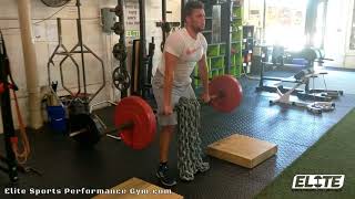Elevated Deadlifts with Chains to develop POWER