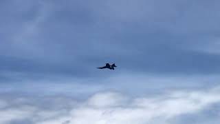 Inverted Navy F-18 Over Flight Deck