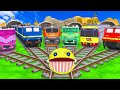 Fumikiri TRAIN CROSSING ON DIAMOND FORKED RAILROAD Animated Train Video 15