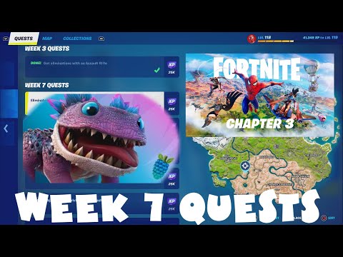 (Chapter 3) ALL Week 7 Challenges Guide - Fortnite Season 1 (Klombos)