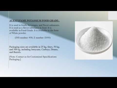 Acesulfame potassium, packaging size: 25 kg, for food