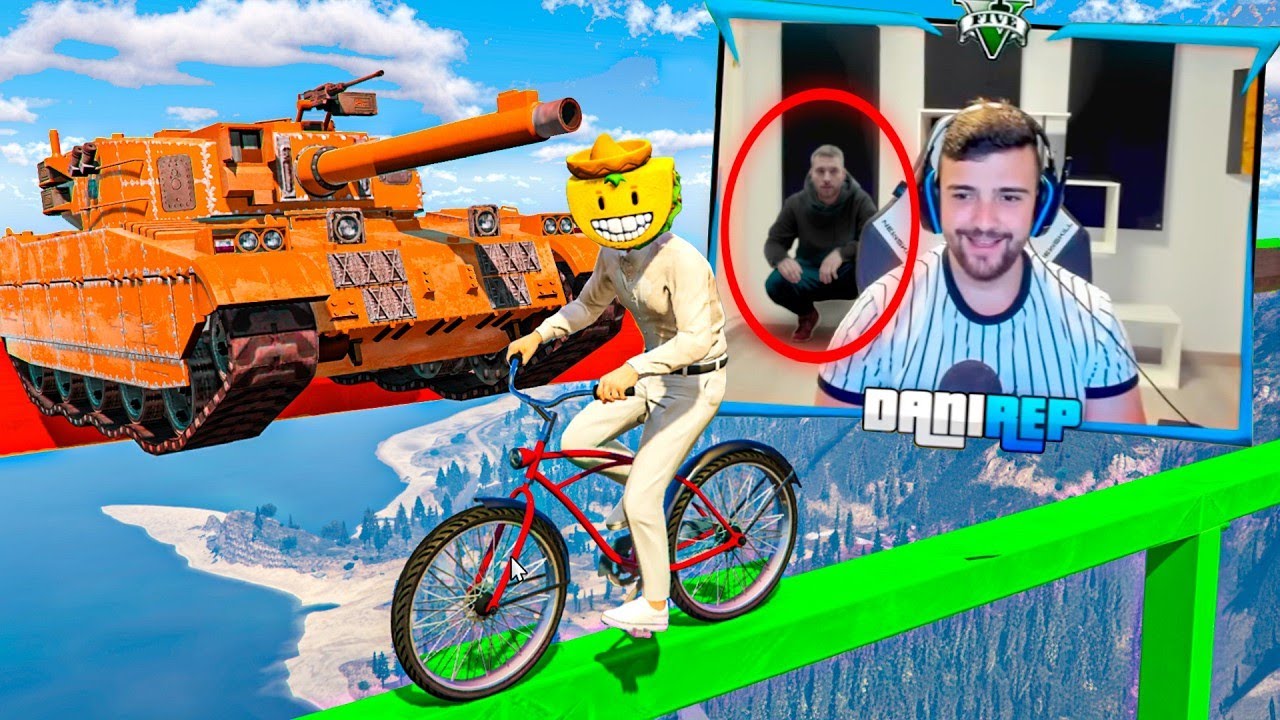 CORRE O TE ATROPELLO EN BICI! ENTRA UN LADRÓN EN MI CASA!! - GTA 5 ONLINE