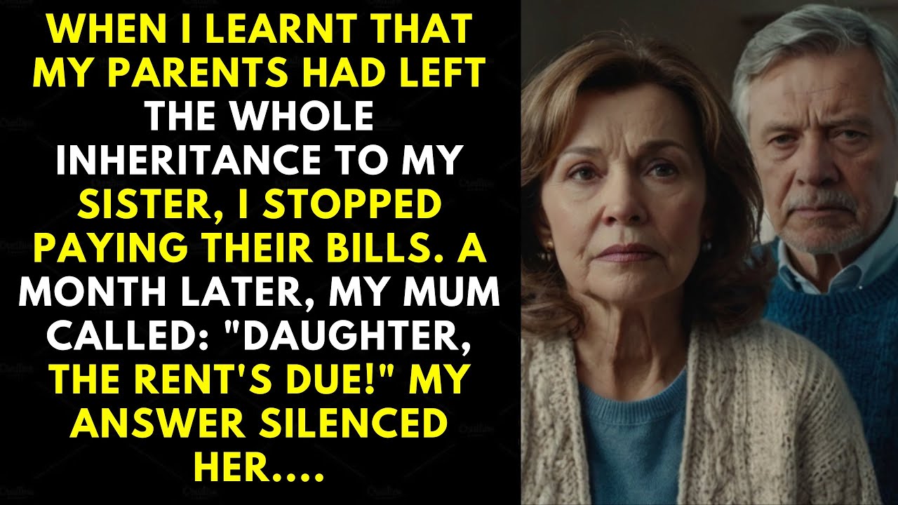 "They left everything for my sister, so I stopped helping! Mum called..."