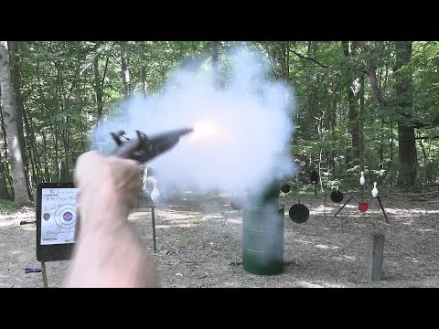 Pedersoli Howda Pistol vs Trash Can