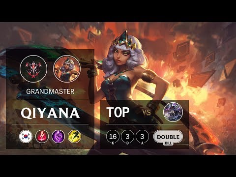 Qiyana Top vs Kassadin - KR Grandmaster Patch 9.15