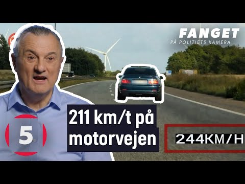 Vanvidsbilist kører 211 km/t | Fanget På Politiets Kamera | Kanal 5 Danmark