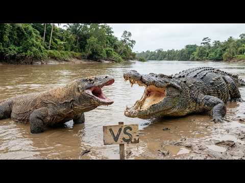 Venom vs. 3,700 PSI Bite: Komodo Dragon Attacks Crocodile!