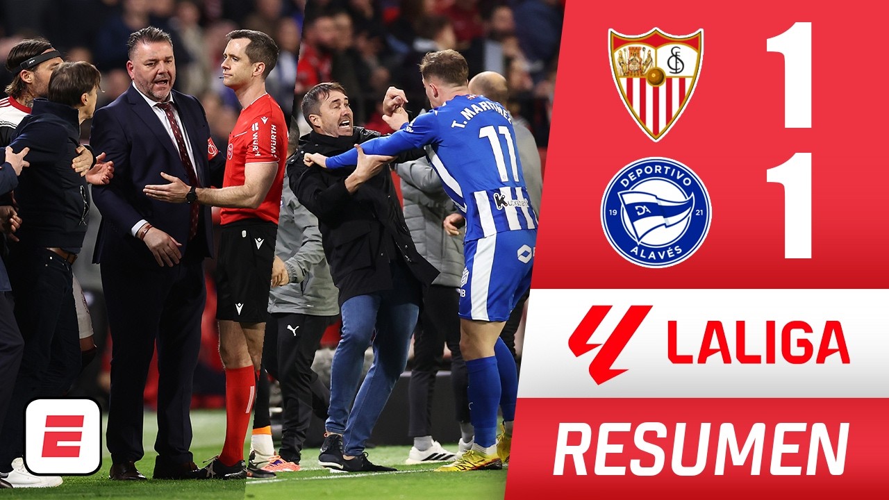 Sevilla defendió a muerte empate 1-1 ante Alavés en partido caliente con Almeyda expulsado | La Liga