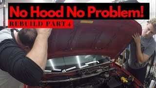 Removing Hood and Sand blasting Scion TC 2013 Rebuild PT.4