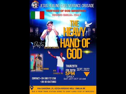 THE HEAVY HAND OF GOD. DAY 2 REGGIO EMELIA. ITALY ( 30-09-2022