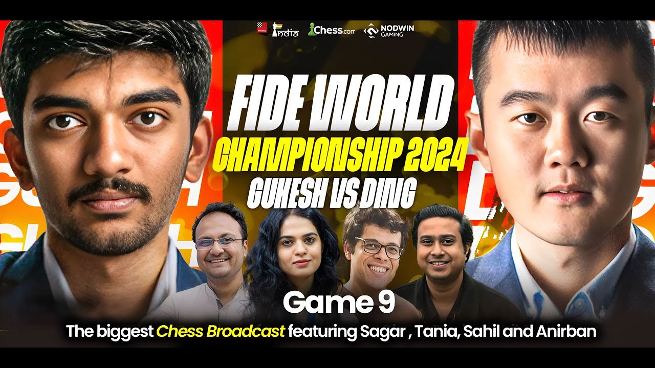 Gukesh vs Ding  | Game 9 | FIDE World Championship 2024 | Ft. Sagar, Tania, Anirban and Sahil.