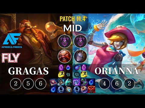 AF Fly Gragas vs Orianna Mid - KR Patch 11.4