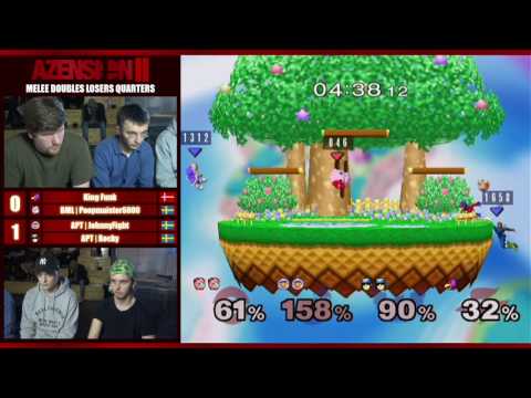 Azension II - King Funk + Poopmaister6000 Vs. JohnnyFight + Rocky - Losers Quarters - Melee Doubles