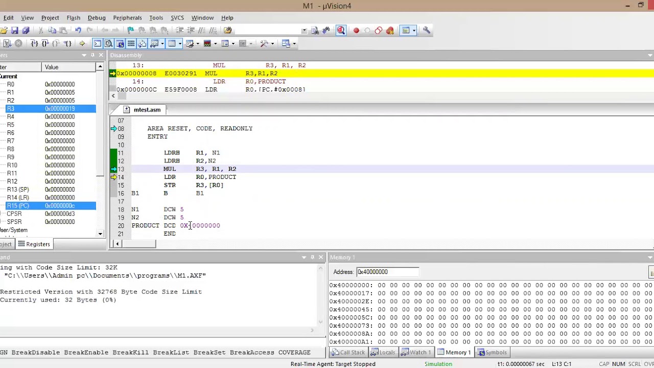 MICROCONTROLLER AND EMBEDDED SYSTEM( LAB-PROGRAM 1)