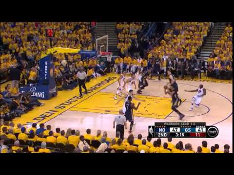 NBA, playoff 2015, Warriors vs. Pelicans, Round 1, Game 2, Move 26, Draymond Green, flop