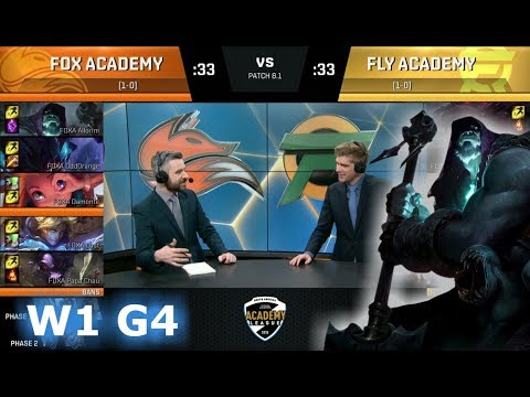 Echo Fox Academy vs FlyQuest Academy | Week 1 of S8 NA Academy League Spring 2018 | FOXA vs FLYA