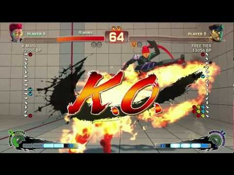 Wolfkrone [Viper] vs FREE1UP [Bison] 1/2 SSF4 Endless Battle Matches - Xbox Live - TRUE-HD