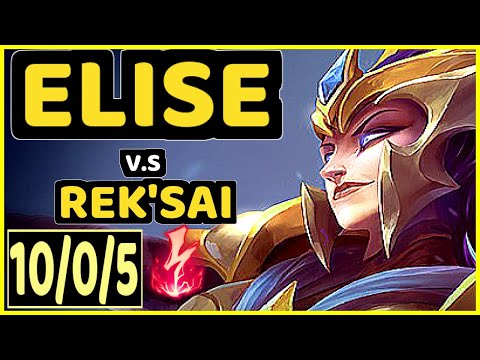 AGURIN (ELISE) vs REK'SAI - 10/0/5 KDA JUNGLE CHALLENGER GAMEPLAY - EUW