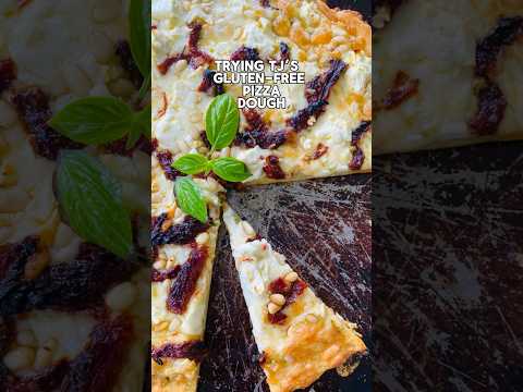 TJ's gluten-free pizza dough review  #shorts  #pizza  #glutenfree #pesto #food