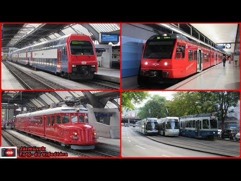 2017.08.13 | Zürich Hauptbahnhof (S-bahn, RAe 4/8, SZU, straßenbahn)