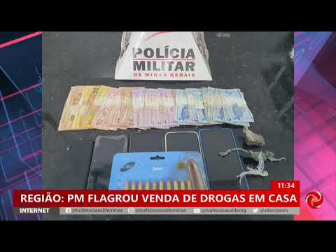 PM flagrou a venda de drogas em casa de Itaú de Minas