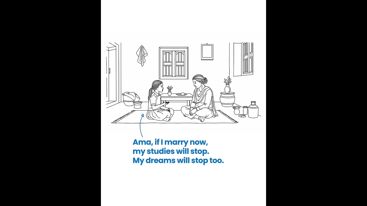 This is why we say #WeObjectToChildMarriage, Let her learn. Let her dream. 📚✨