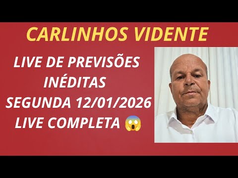 CARLINHOS VIDENTE LIVE WITH UNRELEASED PREDICTIONS MONDAY 12/01/26 FULL LIVE STREAM #carlinhosvid...