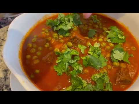 Syrian Beef Stew with Green Peas and Indian Touch - inspired by recipe of Anas Atasi.