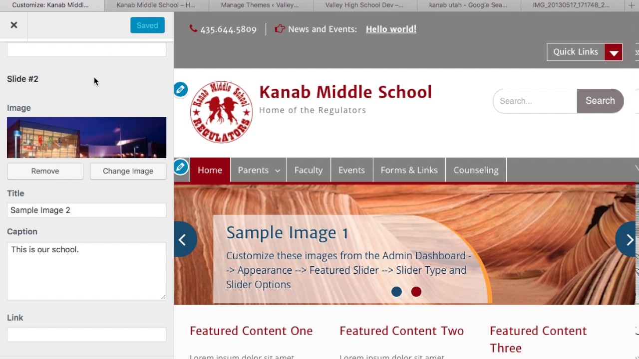 Adding Home Page Images in WordPress with the Education Hub Pro Theme