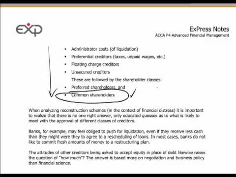 ACCA P4 - 7. Corporate Reconstruction
