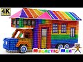 DIY - How To Build House Truck from Magnetic Balls (Magnet ASMR) | Magnetic Man 4K