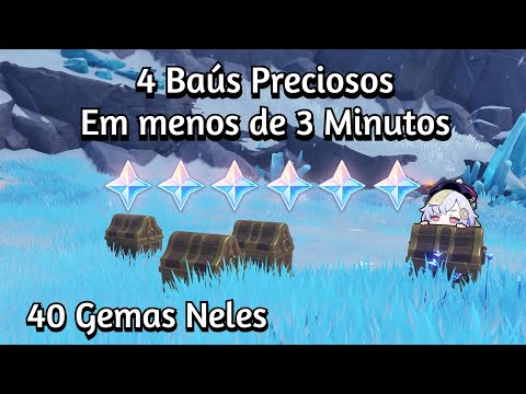 4 Baús Preciosos em 3 Minutos - Espinha Do Dragão - Genshin Impact