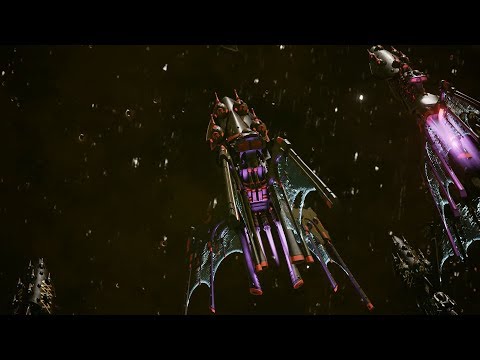 Eldar Corsairs vs Chaos fleet with a Blackstone Fortress! - Rank 10 - Battlefleet Gothic Armada