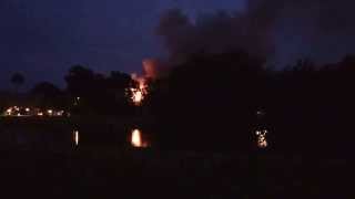 preview picture of video 'House fire Titusville, Fl. Raney Road, La Cita area. Evening of March, 27 2014'