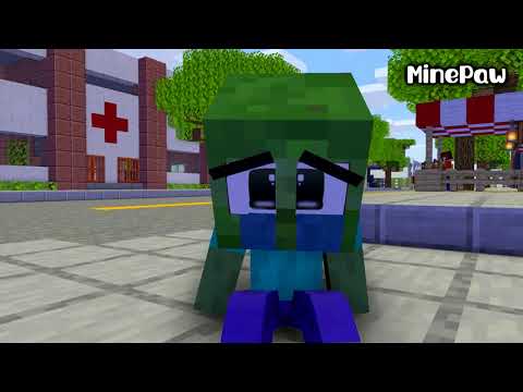 Monster School Poor Baby Zombie Life Bad Family Sad story but happy ending Minecraft An (2021)