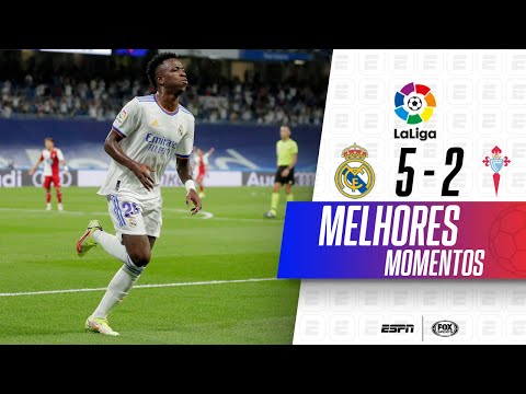 Gols e lances de Real Madrid x Celta