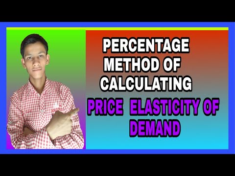 PERCENTAGE  METHOD FOR CALCULATING PRICE ELASTICITY OF DEMAND  (NUMERICAL ) Video