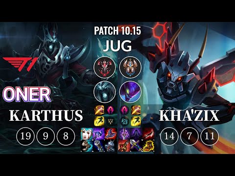T1 Oner Karthus vs Kha'Zix Jungle - KR Patch 10.15