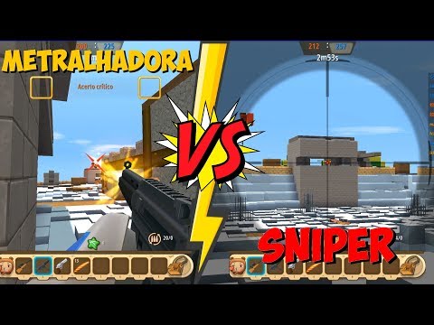 MACHINE GUN VS SNIPER IN MINI WORLD BLOCK ART