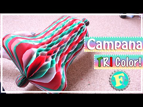 Campana de papel para fiestas patrias