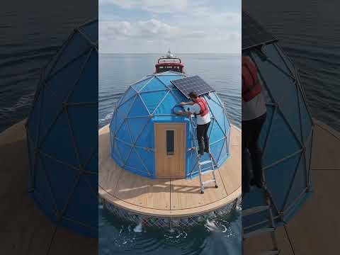 DIY Floating Cabin from Ocean Plastic | Time-Lapse [Concept AI]