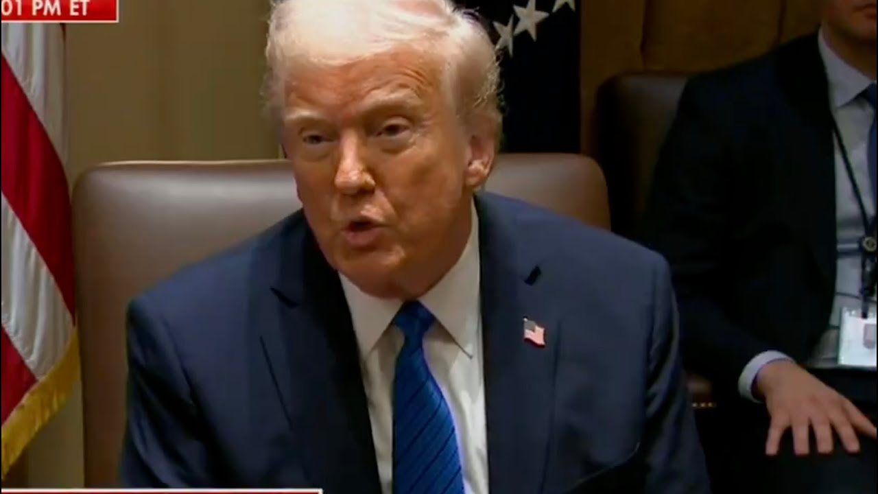Trump goes FULL PANIC when confronted about group chat scandal