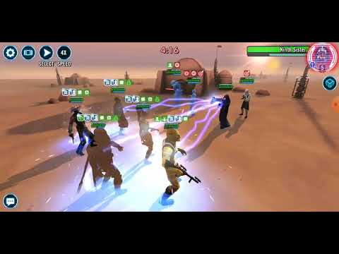 Aurra Sing nuke BH TIMES OUT vs. EP/Mara/Tarkin/Shore/9th (L6 cooldown DC): Tarkin/Mara TM looping