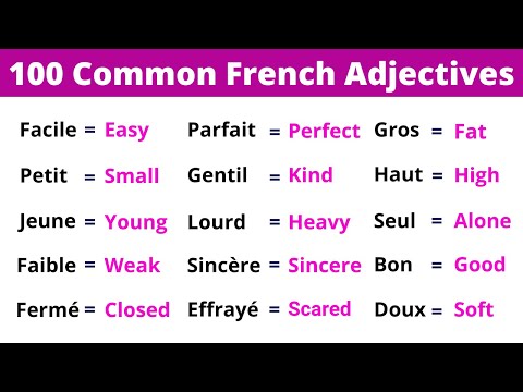 The 100 Most Common French Adjectives!