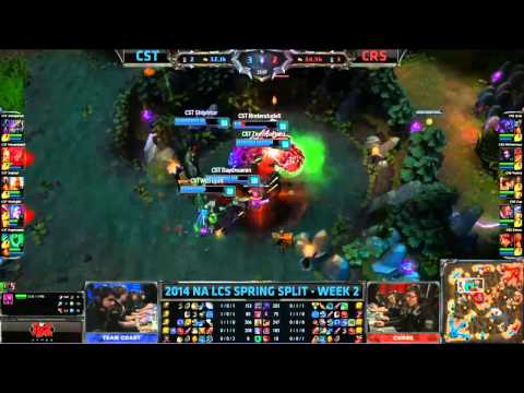 Godlike Baron Engage and Steal - CST vs CRS W2D1 - 2014 NA LCS Spring Highlights