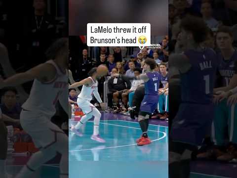 LaMelo Hit Brunson Hit with ball #sportsnews #celebritynews #funny