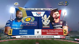 Match 48 - Royal Challengers Bangalore vs Mumbai Indians | Full Match Highlights | IPL 2020
