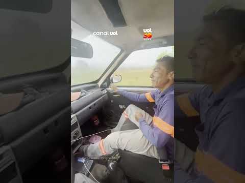 Já viu para-brisa manual? Amigos improvisam limpador com corda