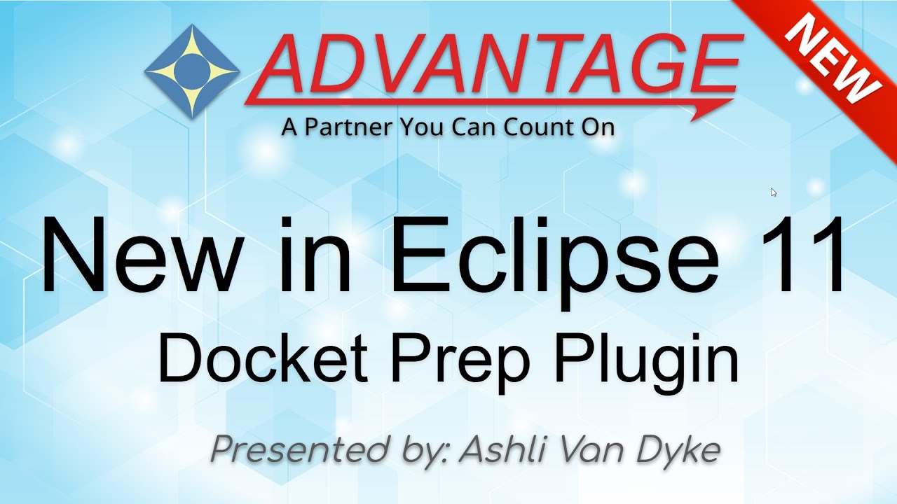 New in Eclipse 11: Docket Prep Plugin